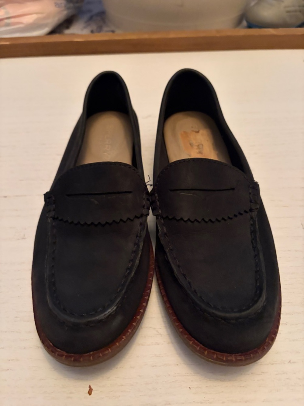 Sperry Black Penny Loafers for Women